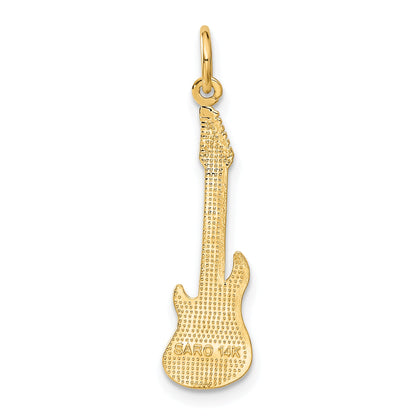 14K Yellow Gold Guitar Charm