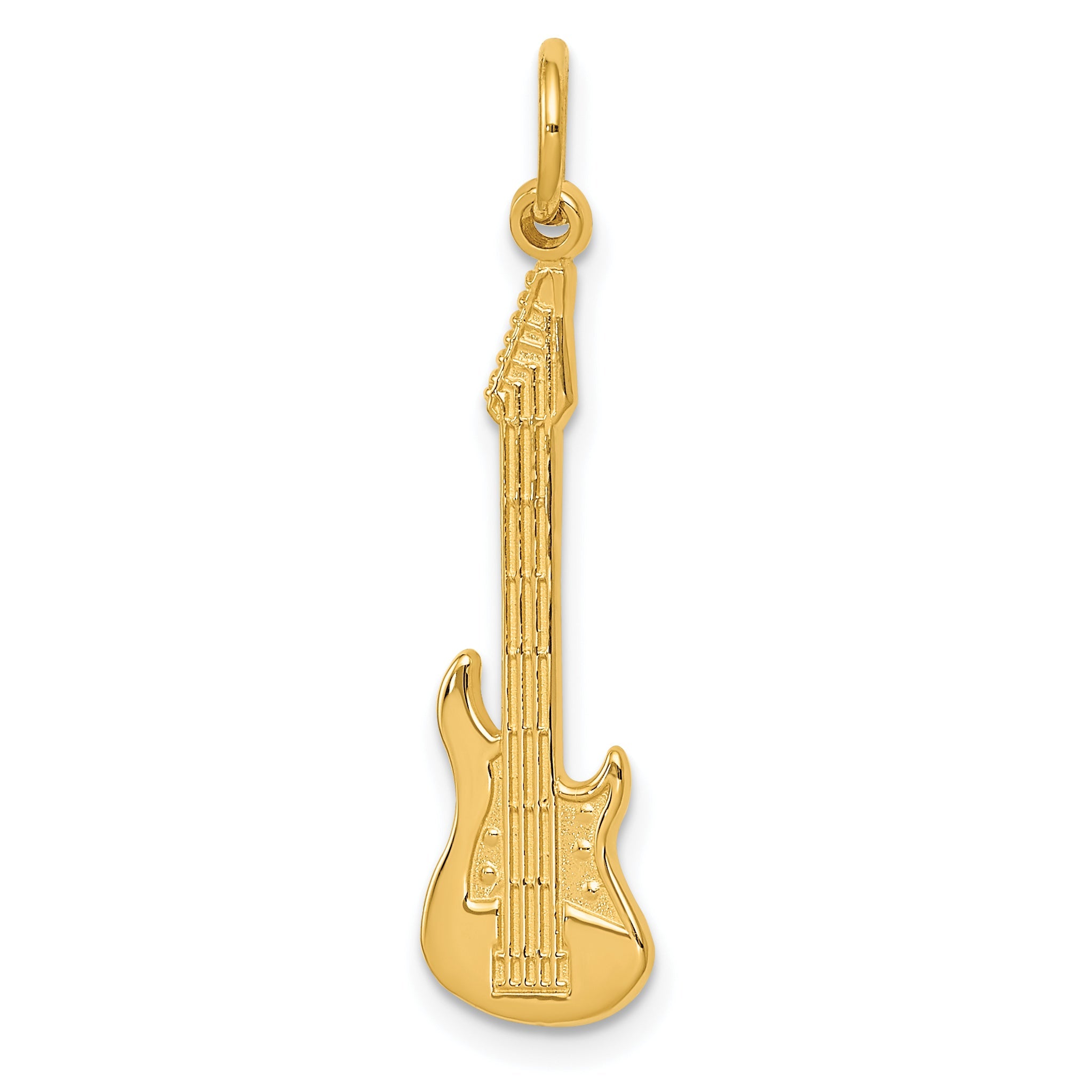 14K Yellow Gold Guitar Charm