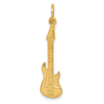 14K Yellow Gold Guitar Charm