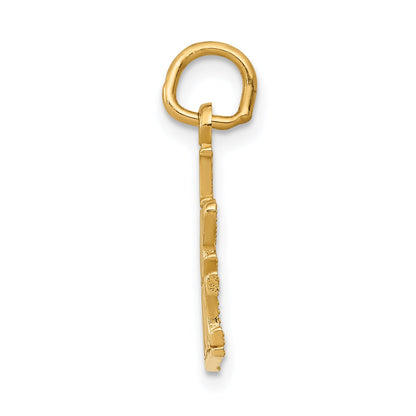 14K Yellow Gold I Love Music Charm