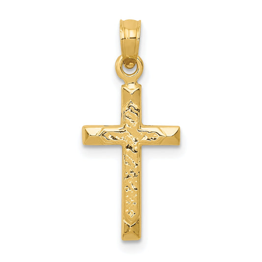 14K Yellow Gold Cross Pendant