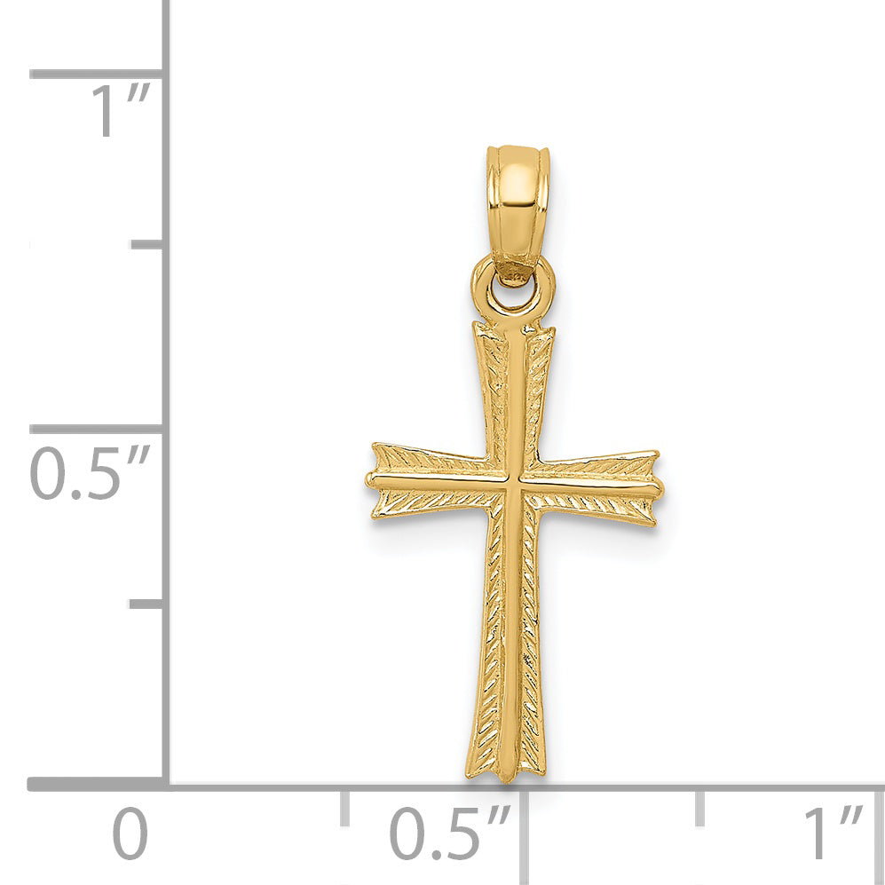 14K Yellow Gold Cross Pendant