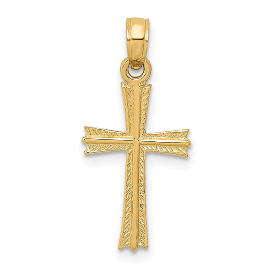 14K Yellow Gold Cross Pendant