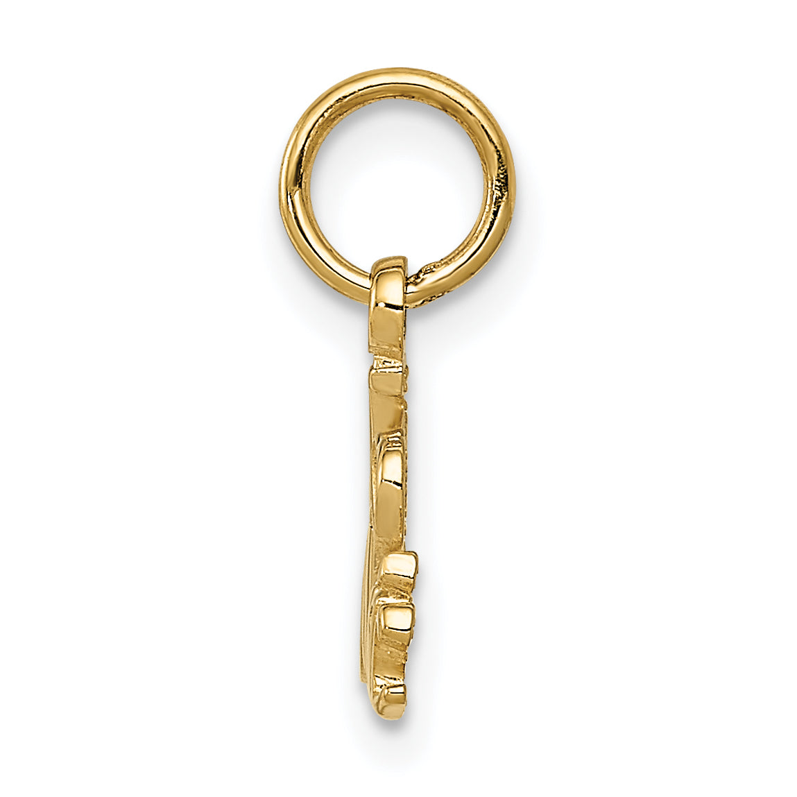 14K Yellow Gold I Heart Music Charm