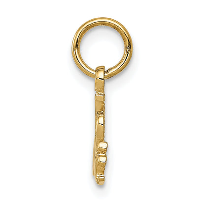 14K Yellow Gold I Heart Music Charm