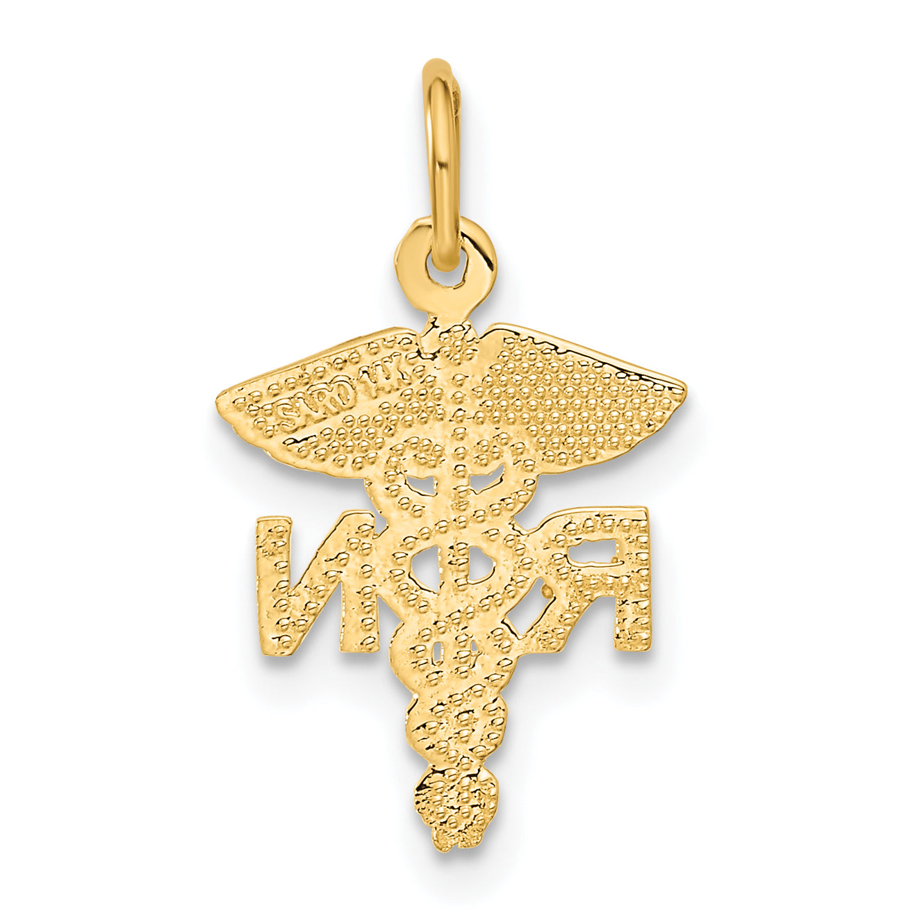 14K Yellow Gold Rn Nurse Charm