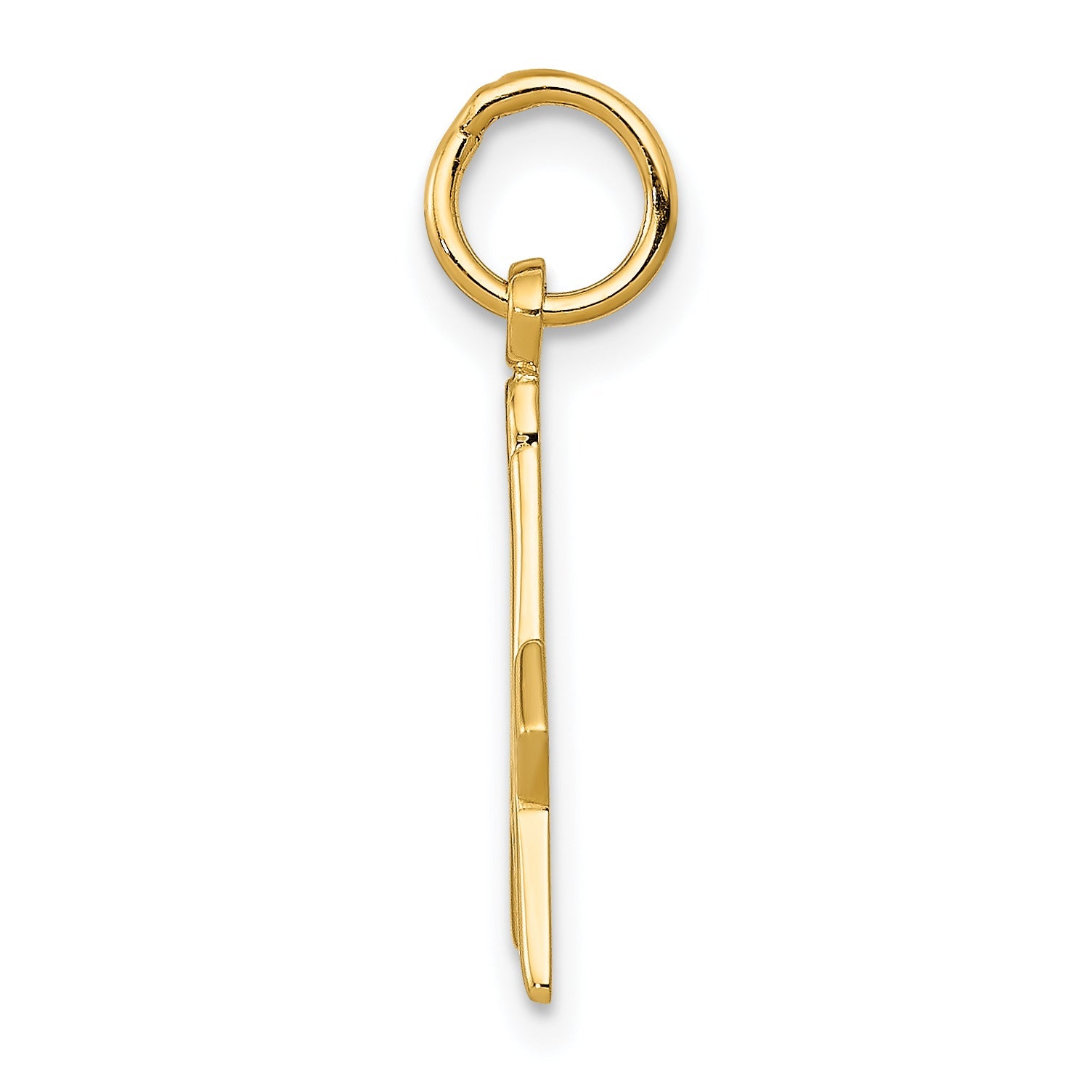 14K Yellow Gold Polished And Textured Masonic Symbol Charm