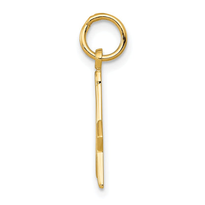 14K Yellow Gold Polished And Textured Masonic Symbol Charm