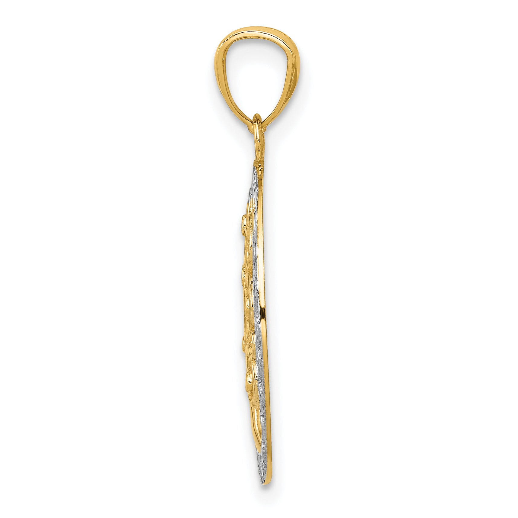 14K Yellow & Rhodium W/ Tree Of Life Pendant