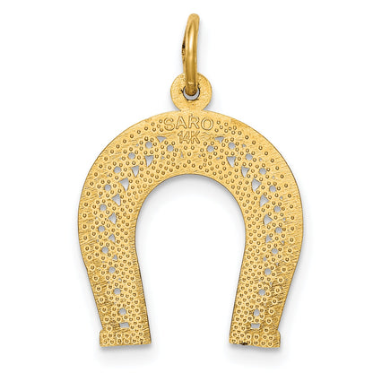 14K Yellow Gold Horseshoe Charm