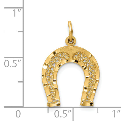 14K Yellow Gold Horseshoe Charm