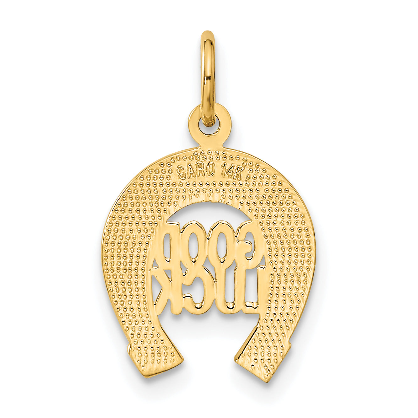 14K Yellow Gold Horseshoe Charm