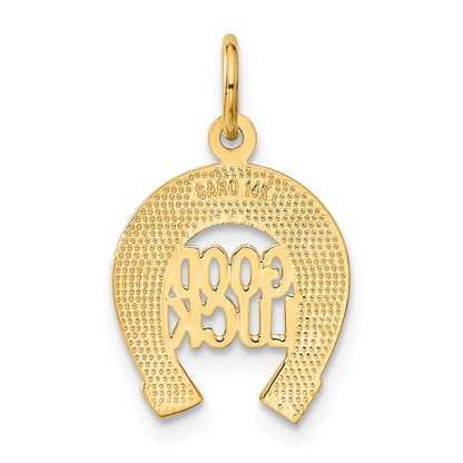 14K Yellow Gold Horseshoe Charm