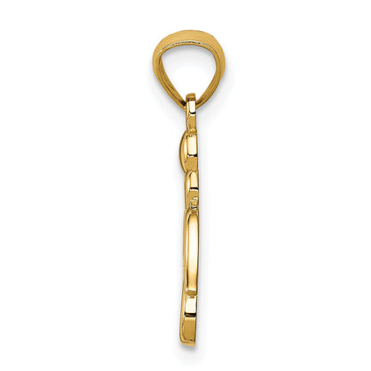 14K Yellow Gold Angel Pendant