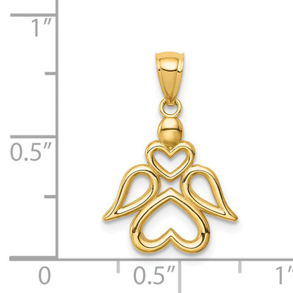14K Yellow Gold Angel Pendant