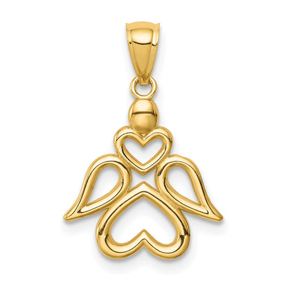 14K Yellow Gold Angel Pendant