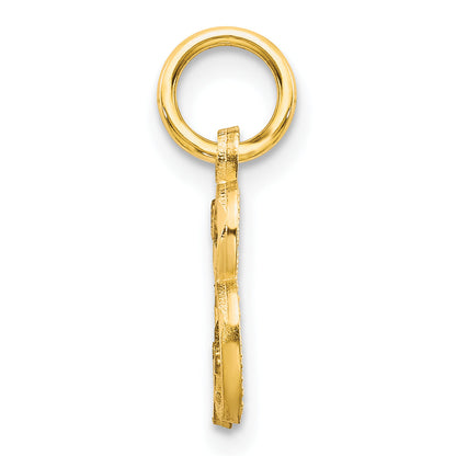 14K Yellow Gold Letter B Initial Charm