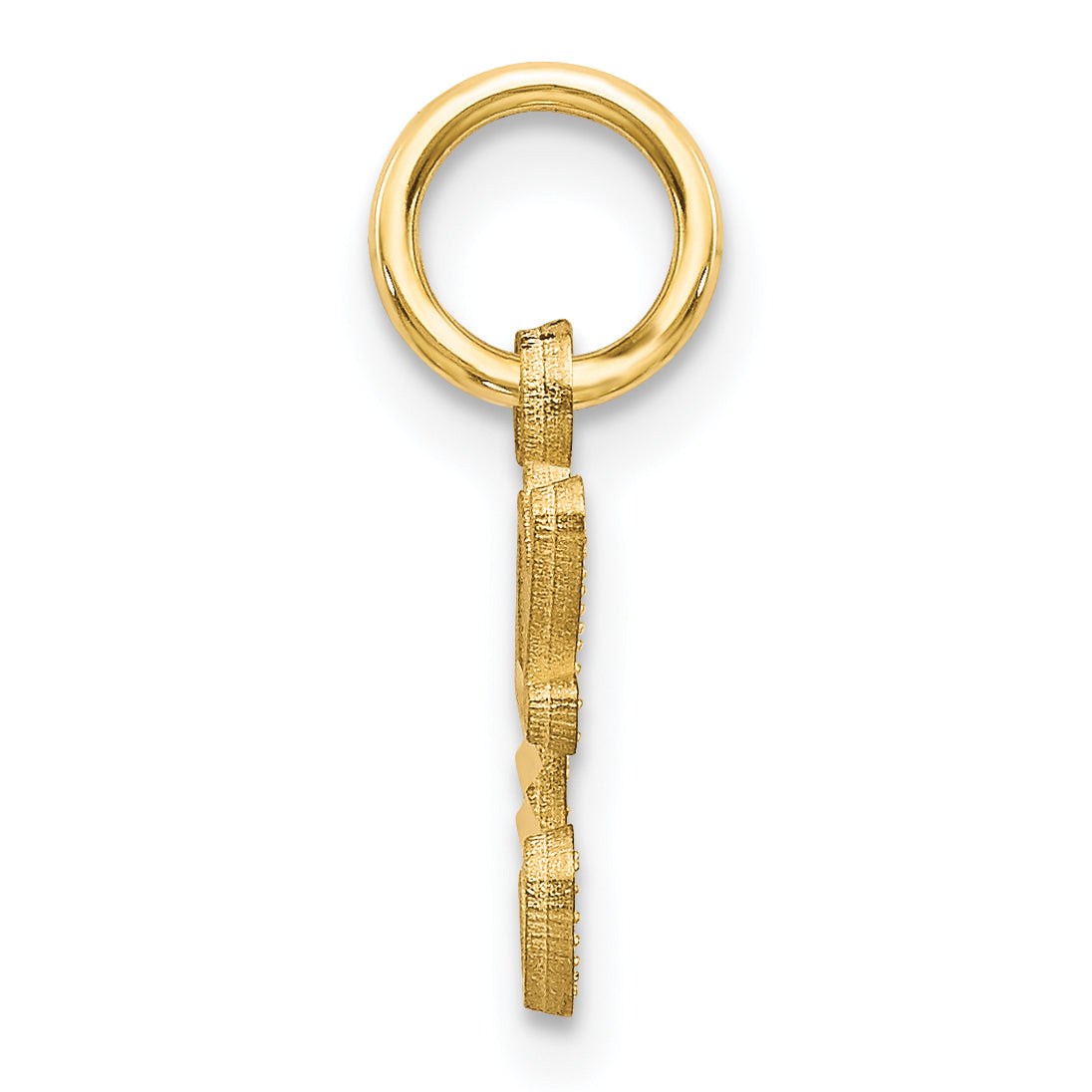 14K Yellow Gold Letter C Initial Charm