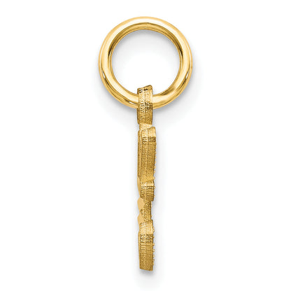 14K Yellow Gold Letter C Initial Charm