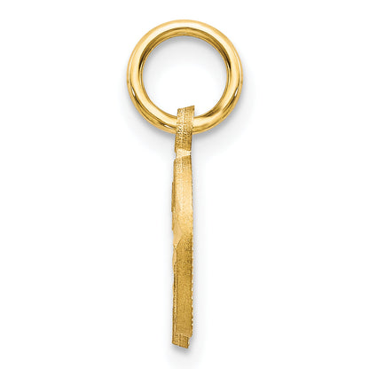 14K Yellow Gold Letter D Initial Charm