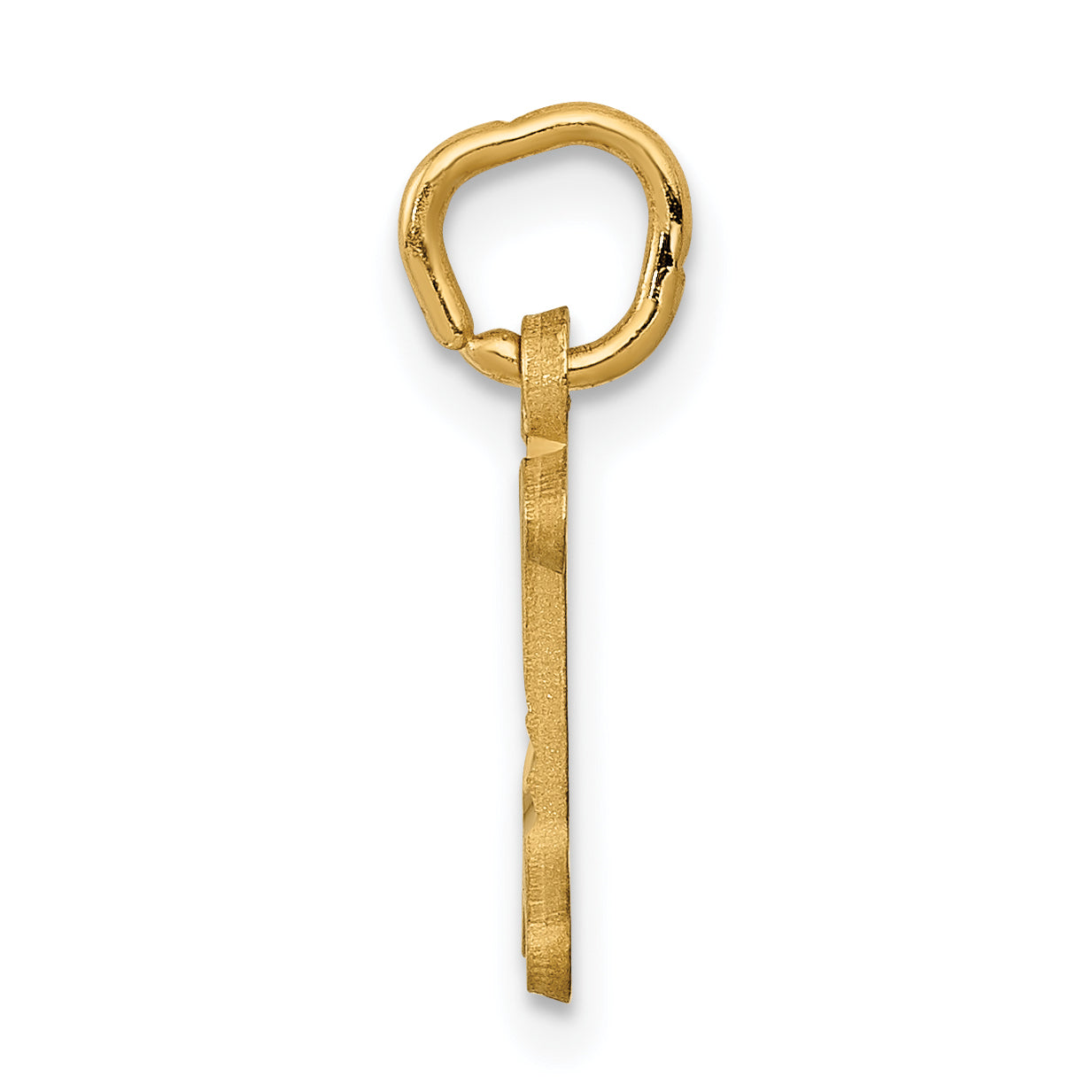 14K Yellow Gold Letter I Initial Charm