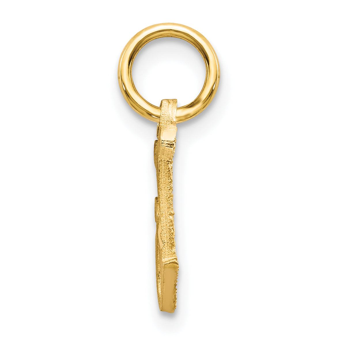 14K Yellow Gold Letter J Initial Charm