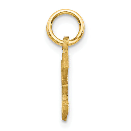 14K Yellow Gold Letter K Initial Charm