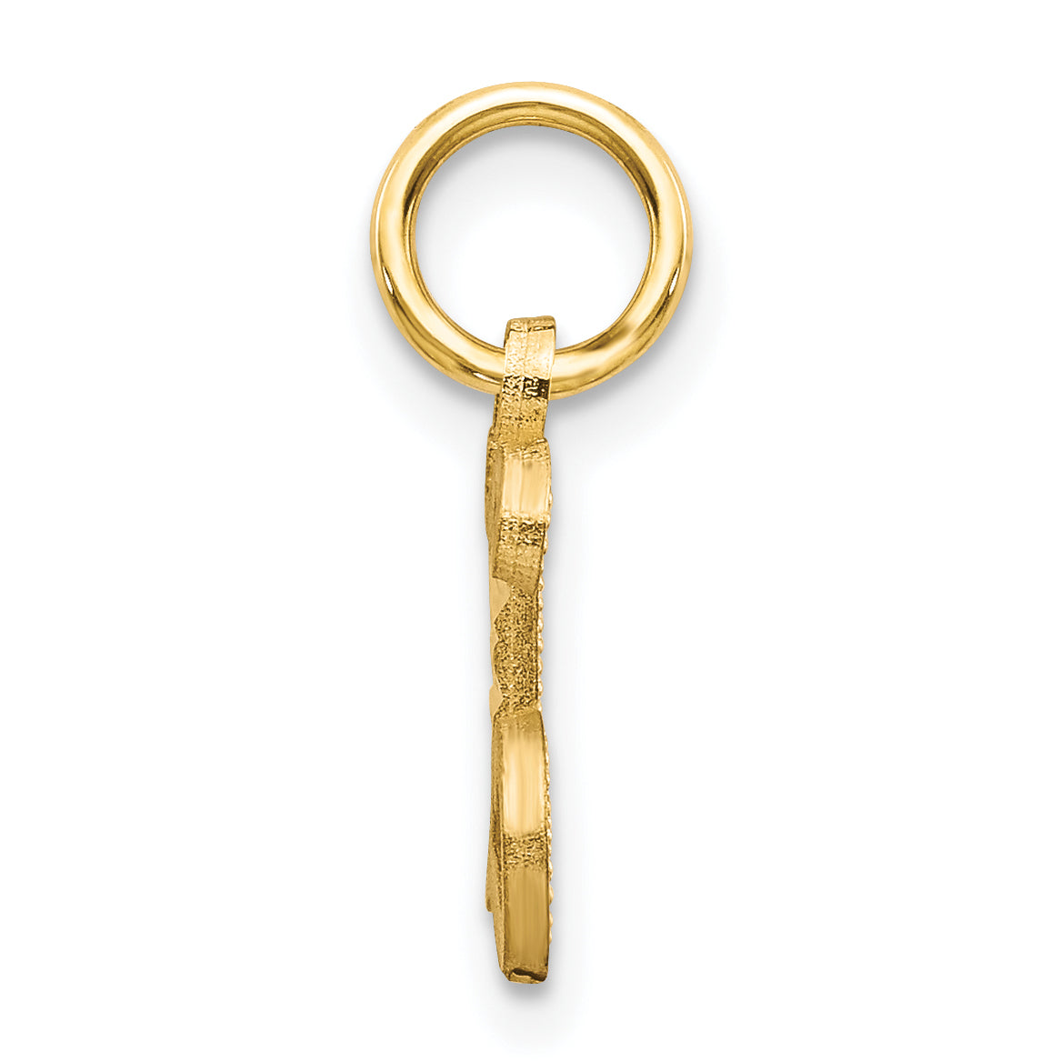 14K Yellow Gold Letter L Initial Charm