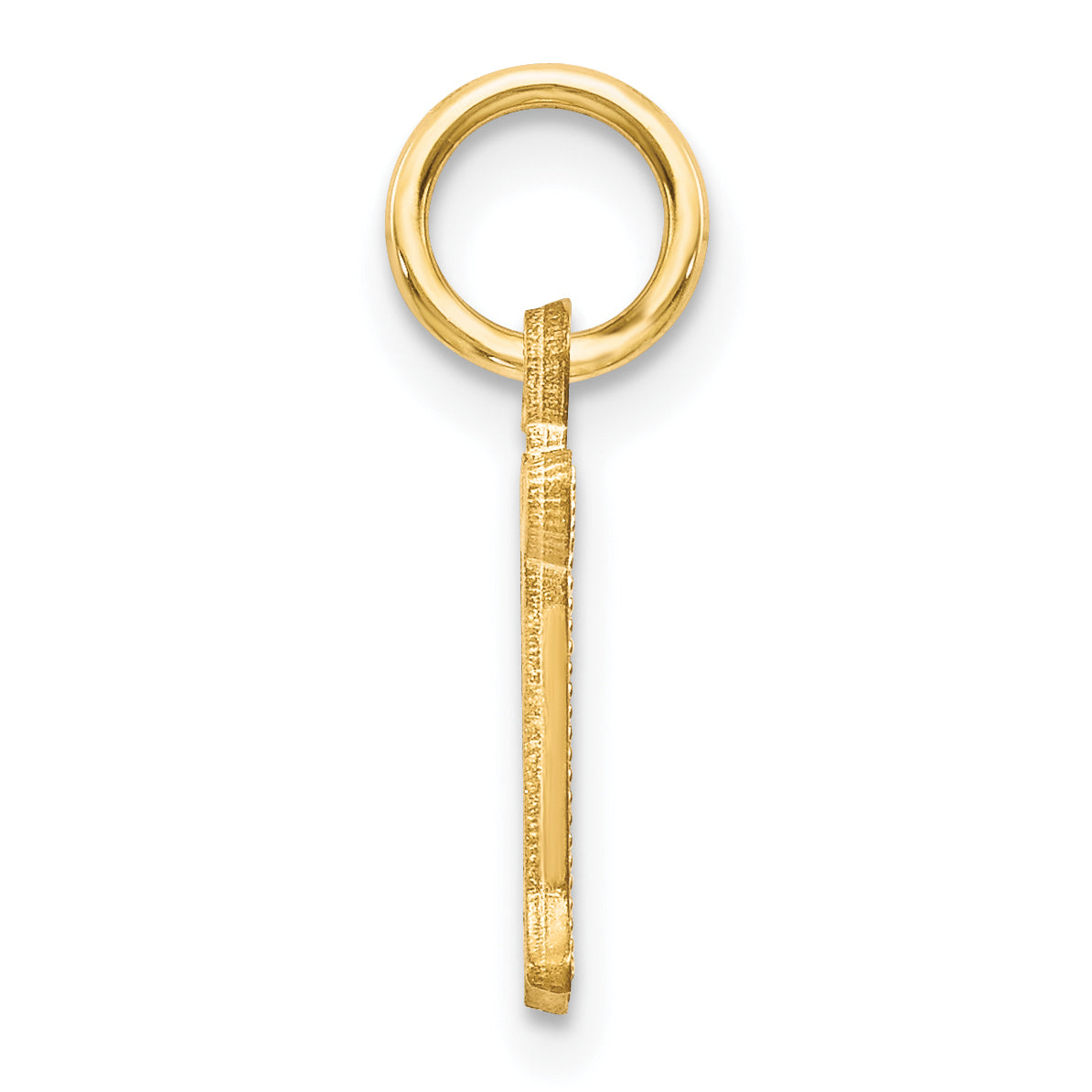 14K Yellow Gold Letter N Initial Charm