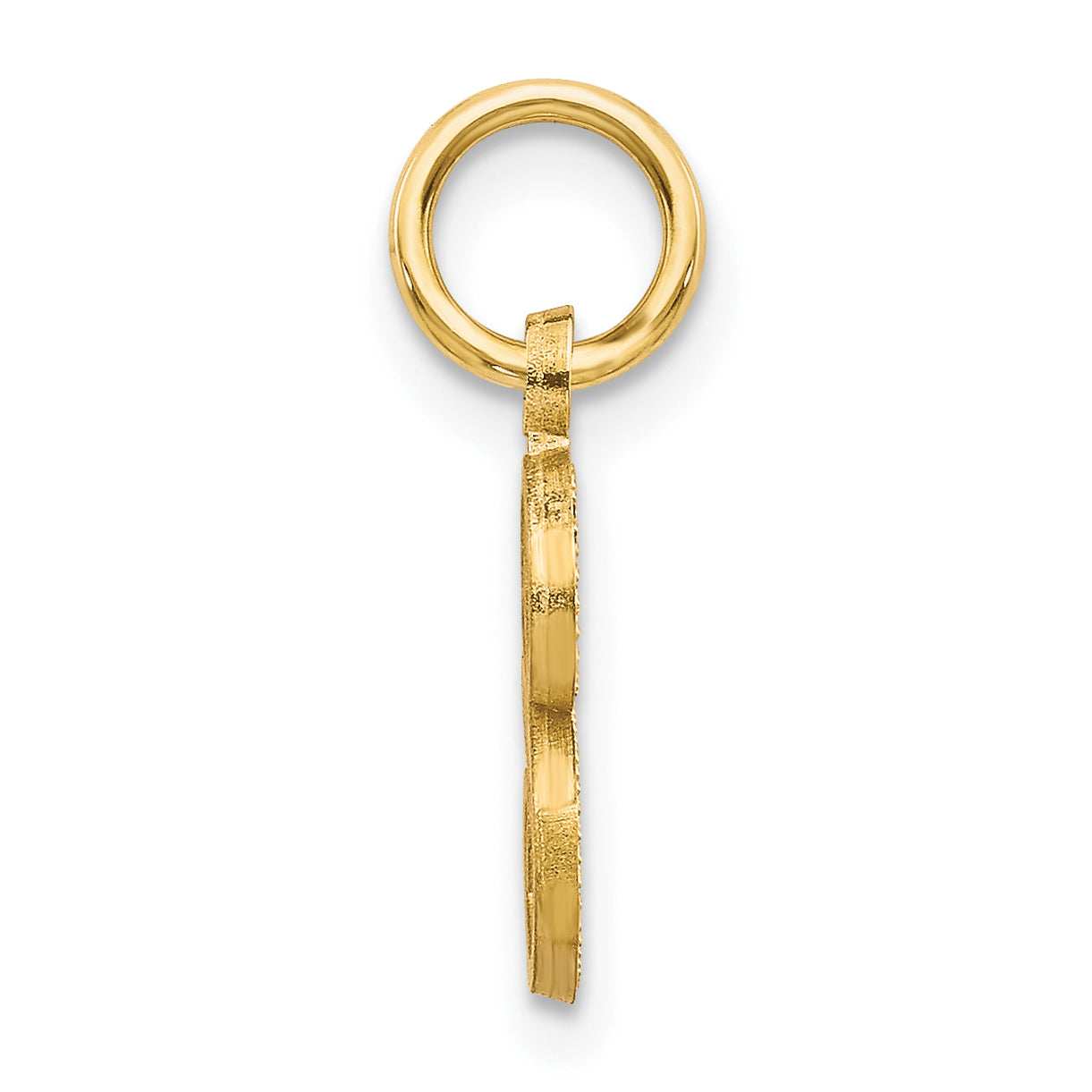 14K Yellow Gold Letter S Initial Charm