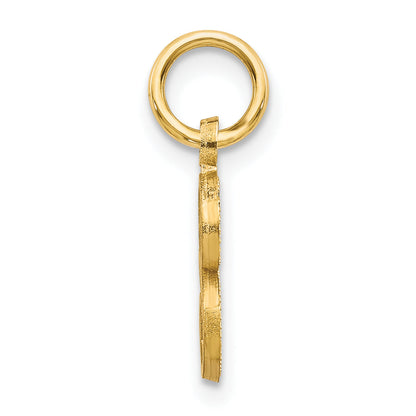 14K Yellow Gold Letter S Initial Charm