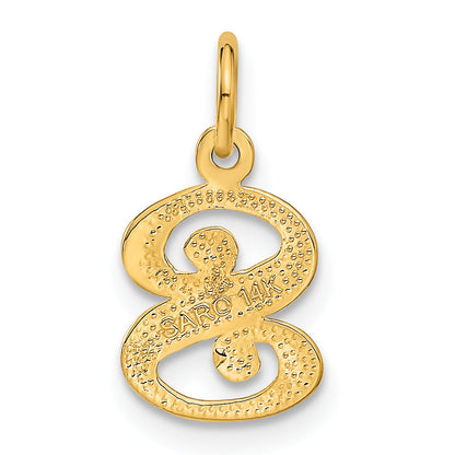 14K Yellow Gold Letter S Initial Charm