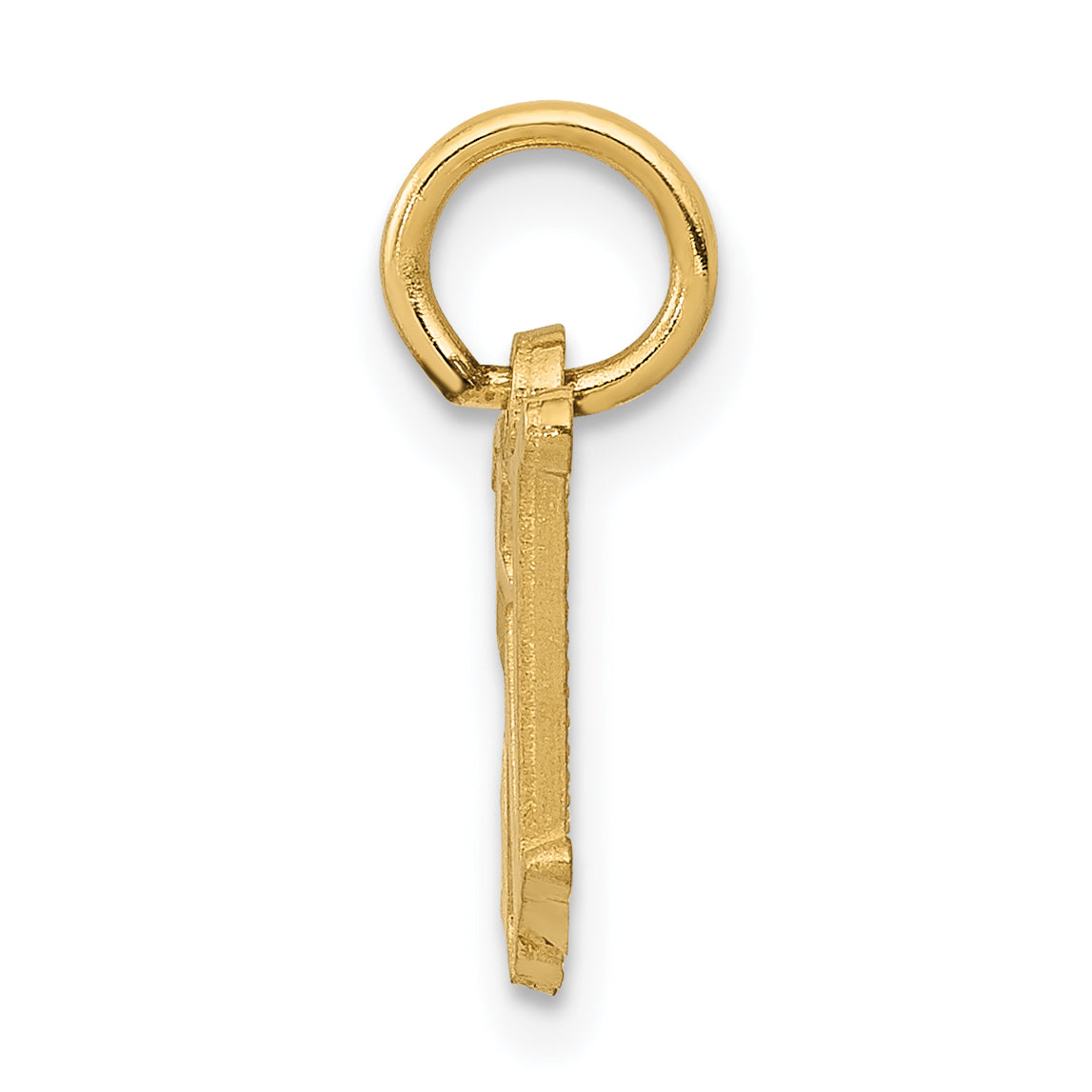 14K Yellow Gold Letter W Initial Charm