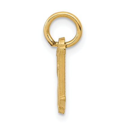14K Yellow Gold Letter W Initial Charm
