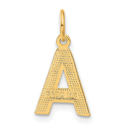 14K Yellow Gold Letter A Initial Charm