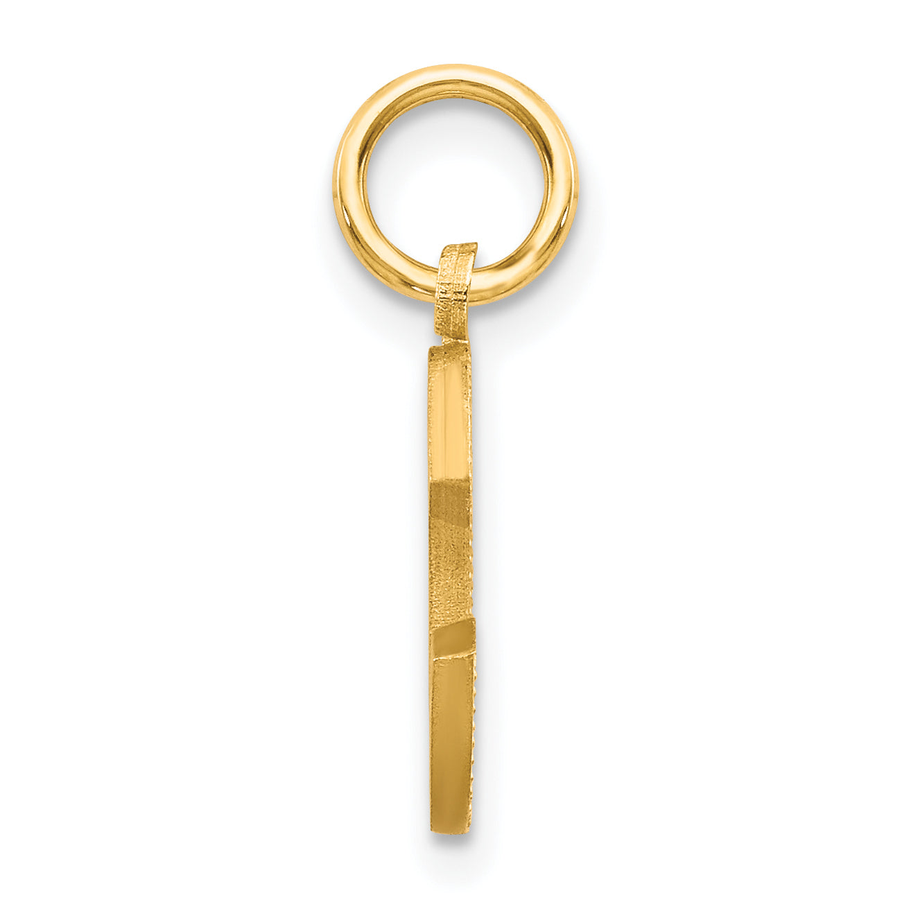 14K Yellow Gold Letter C Initial Charm