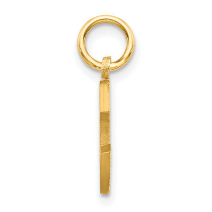 14K Yellow Gold Letter C Initial Charm