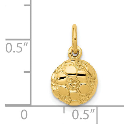 14K Yellow Gold Soccer Ball Charm