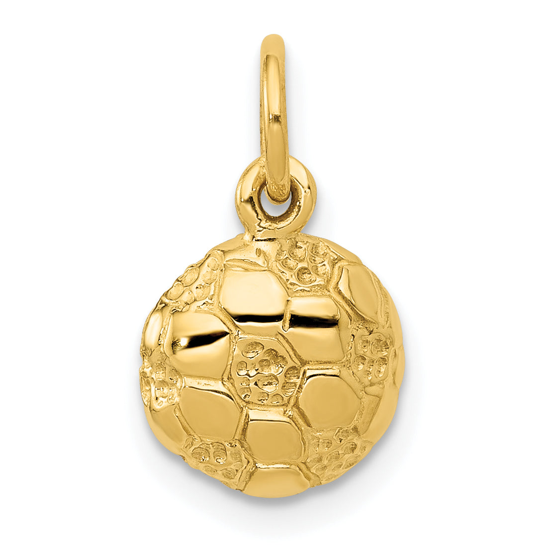 14K Yellow Gold Soccer Ball Charm
