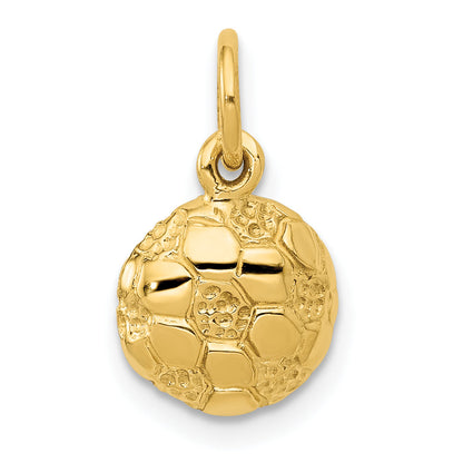 14K Yellow Gold Soccer Ball Charm