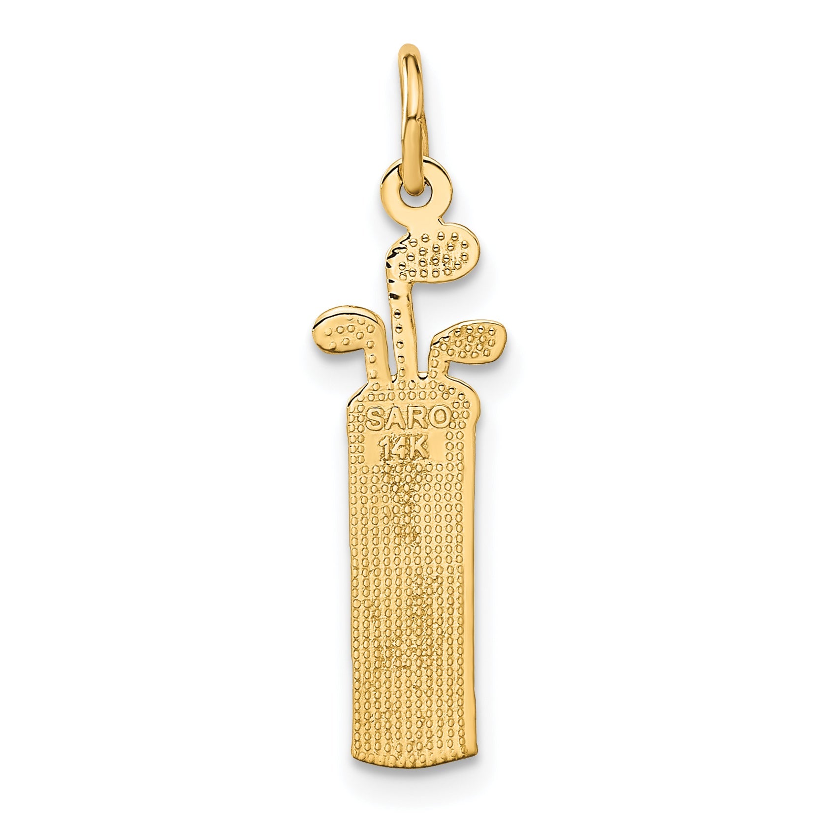 14K Yellow Gold Golf Bag Charm