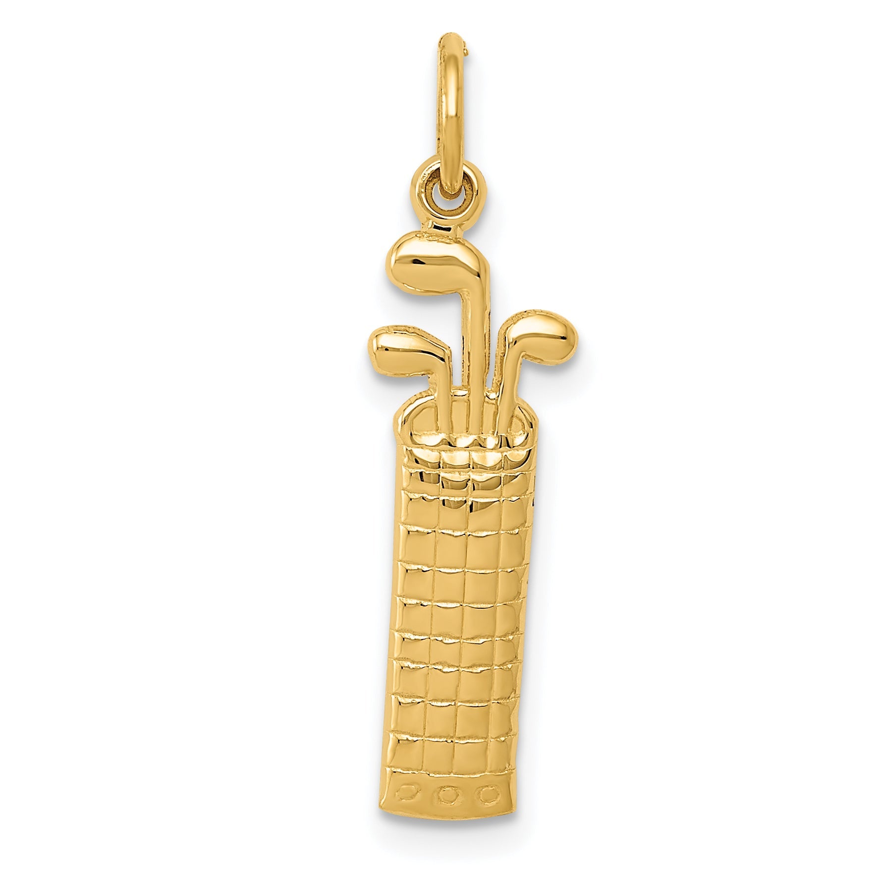 14K Yellow Gold Golf Bag Charm