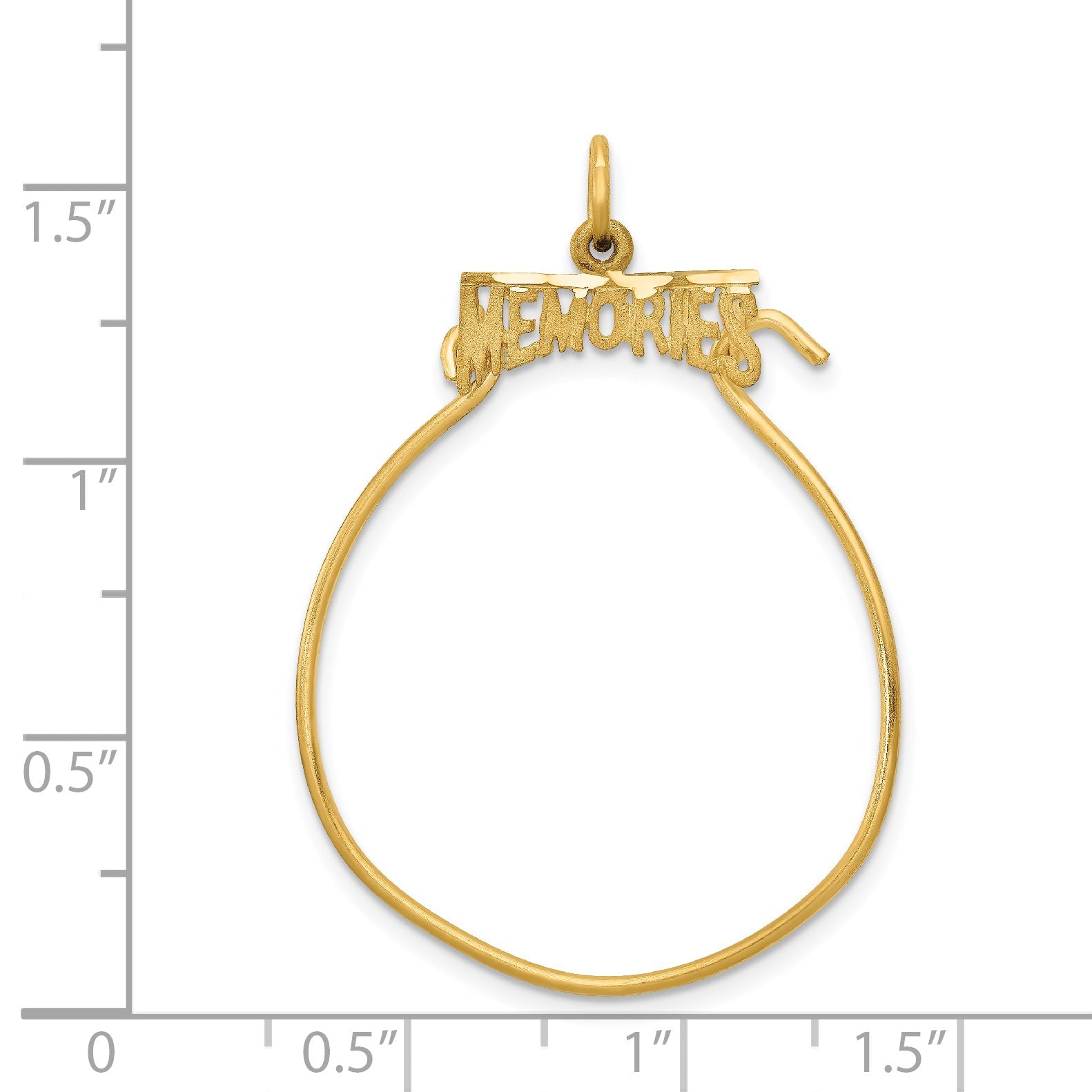 14K Yellow Gold Memories Charm Holder