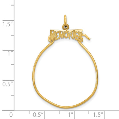 14K Yellow Gold Memories Charm Holder