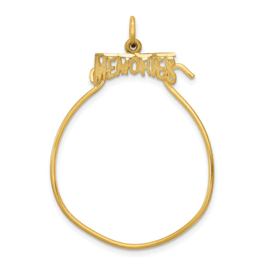 14K Yellow Gold Memories Charm Holder