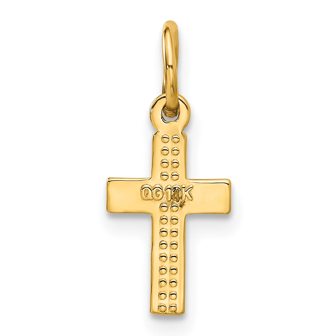 14K Yellow Gold Tiny Cross Charm