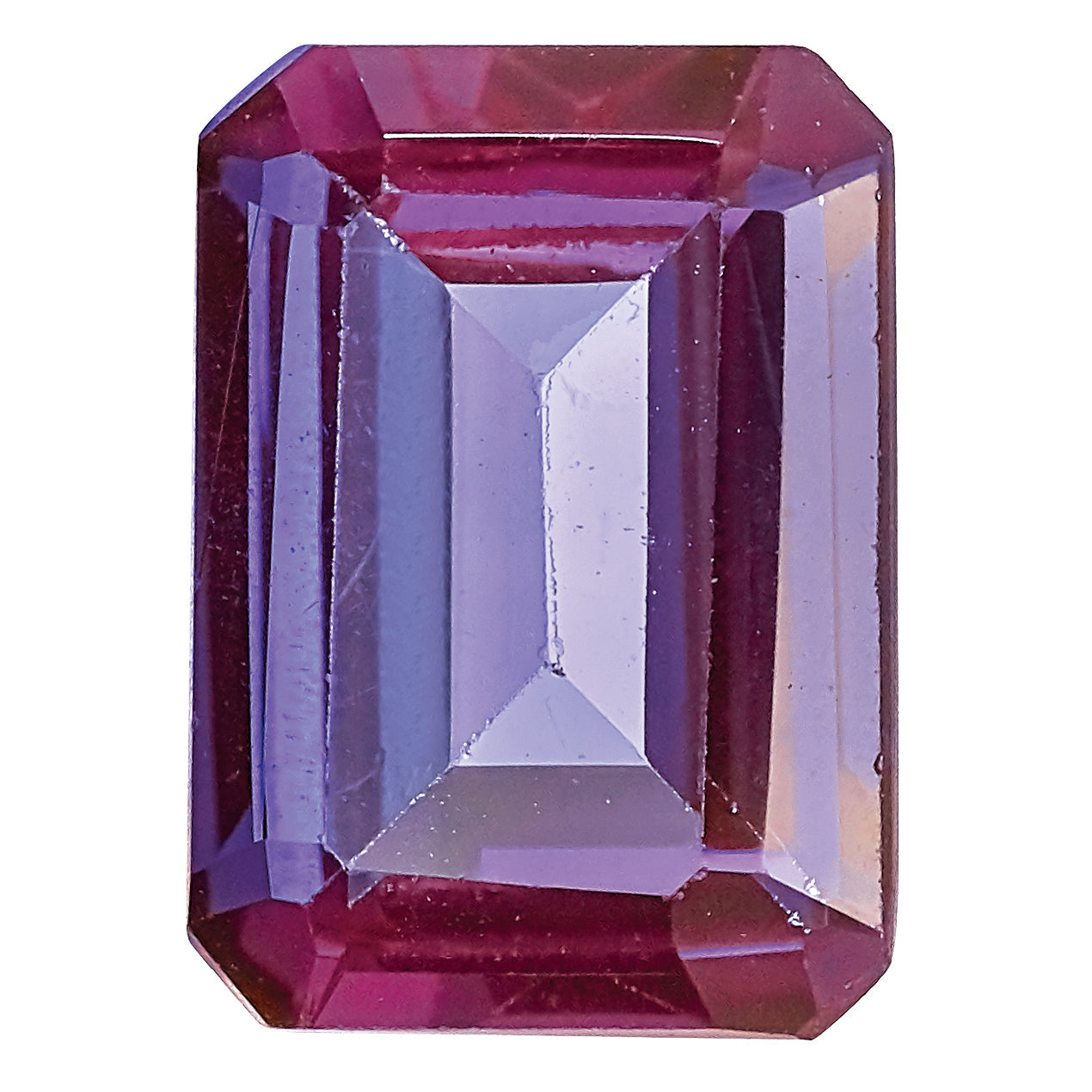 Gemstone Created Alexandrite 6X4mm Emerald Cut