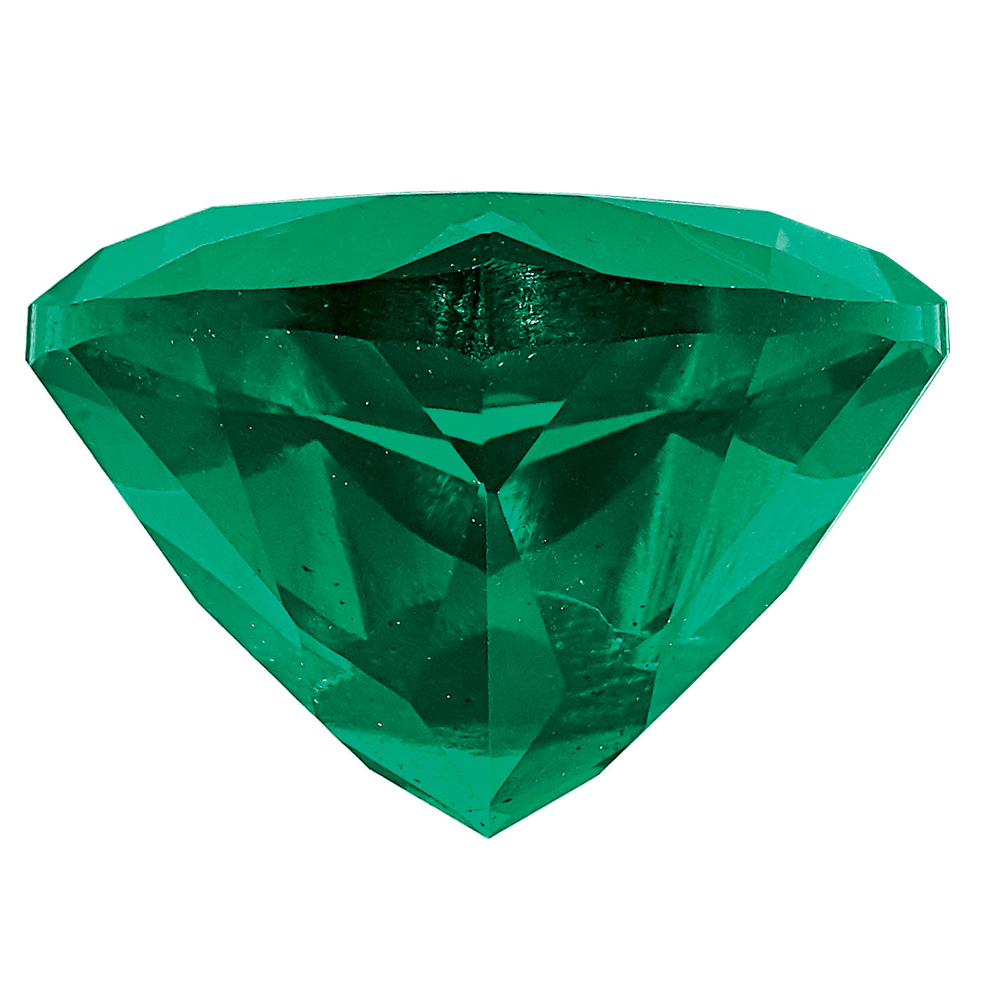 Gemstone Created Emerald 6mm Heart