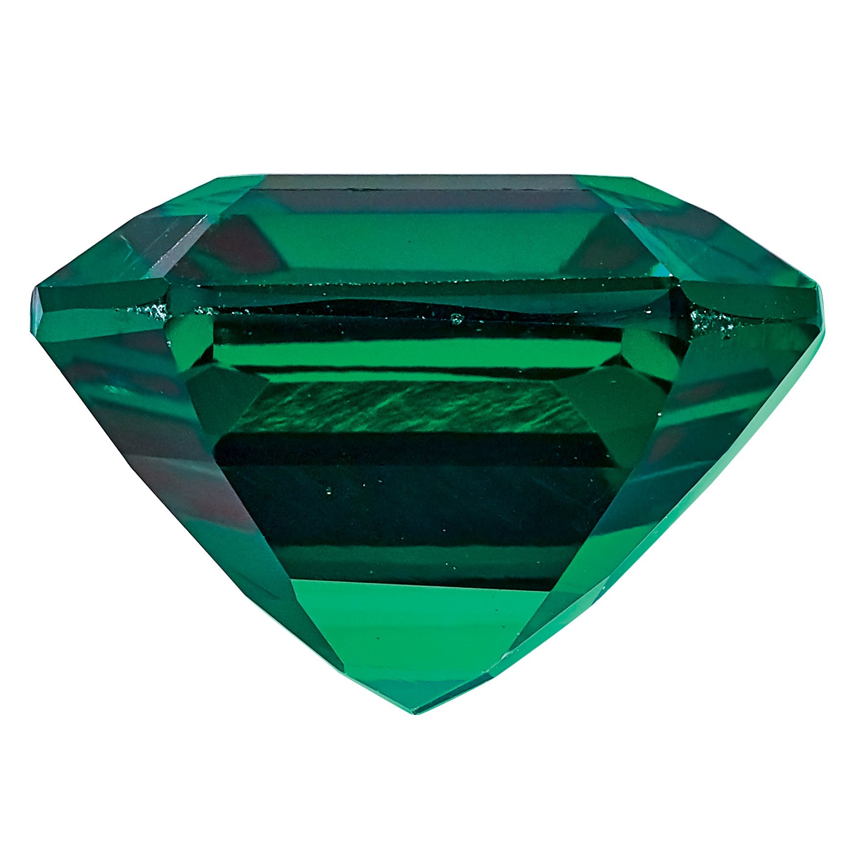 Gemstone Created Emerald 12X10mm Cut