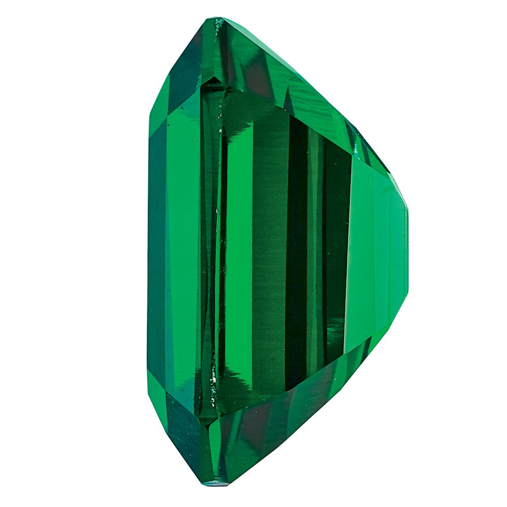 Gemstone Created Emerald 9X7mm Cut
